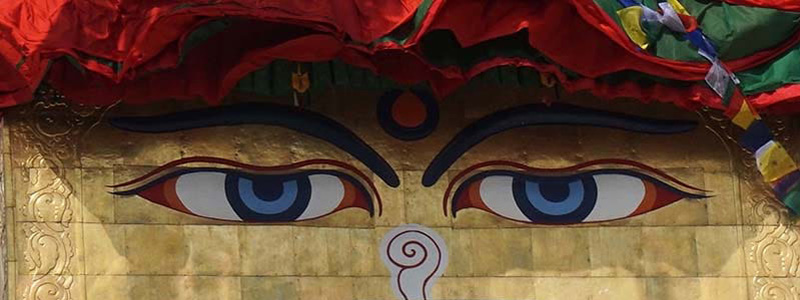 Bouddhanath stupa eye